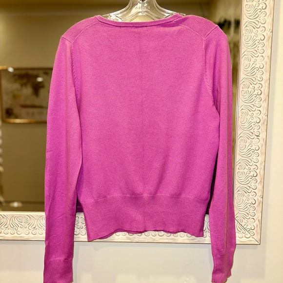 Ann Taylor Pinky Purple Long Sleeve Cardigan Sweater - Front Buttons - M - Picture 4 of 8